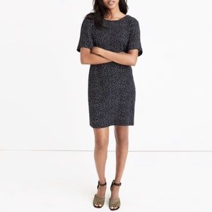 madewell polka dot scatter zip-back shift dress